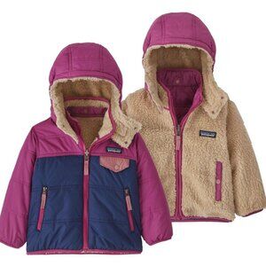 Patagonia Baby Reversible Fleece Tribbles Hoody 6-12M Snow Jacket Unisex NWT
